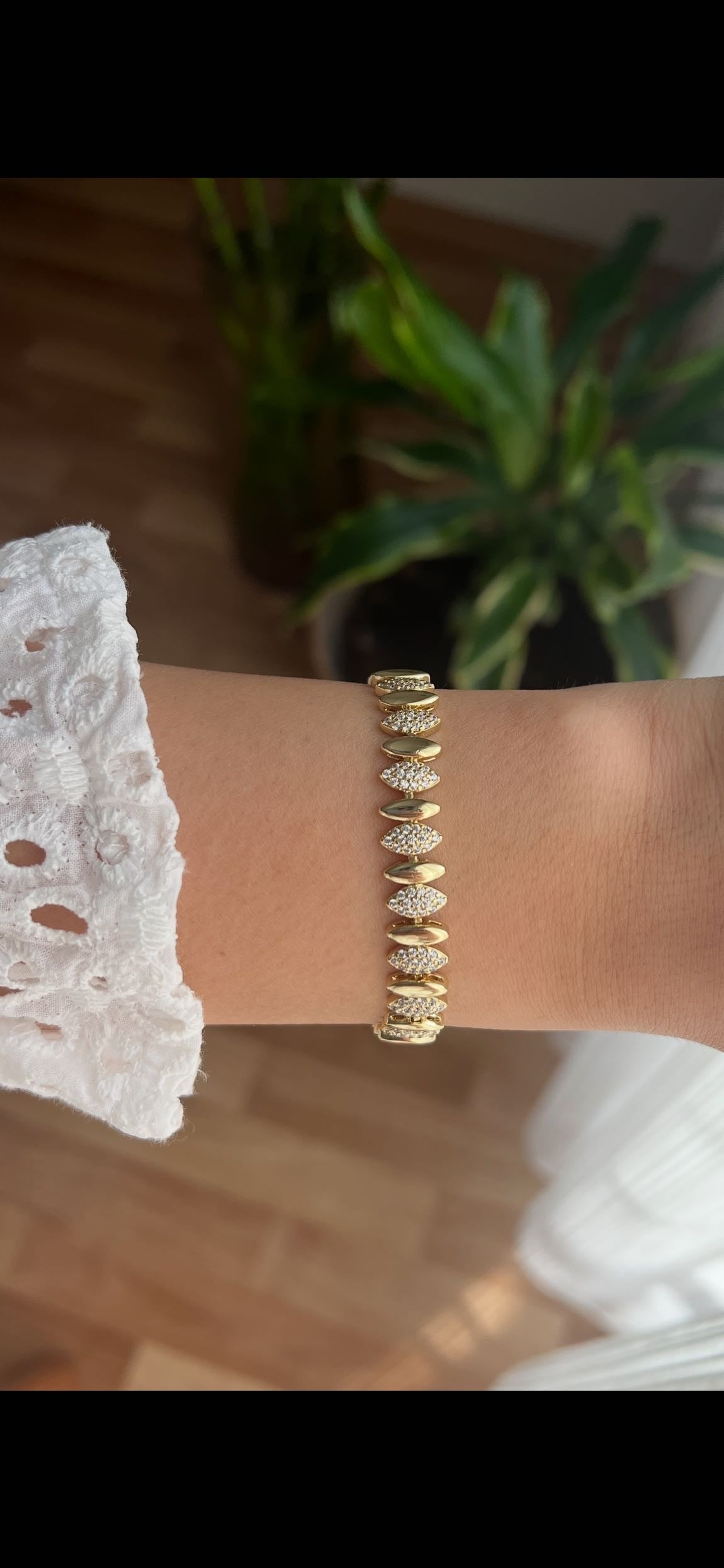 14K Xuping Oval Kesim Bileklik