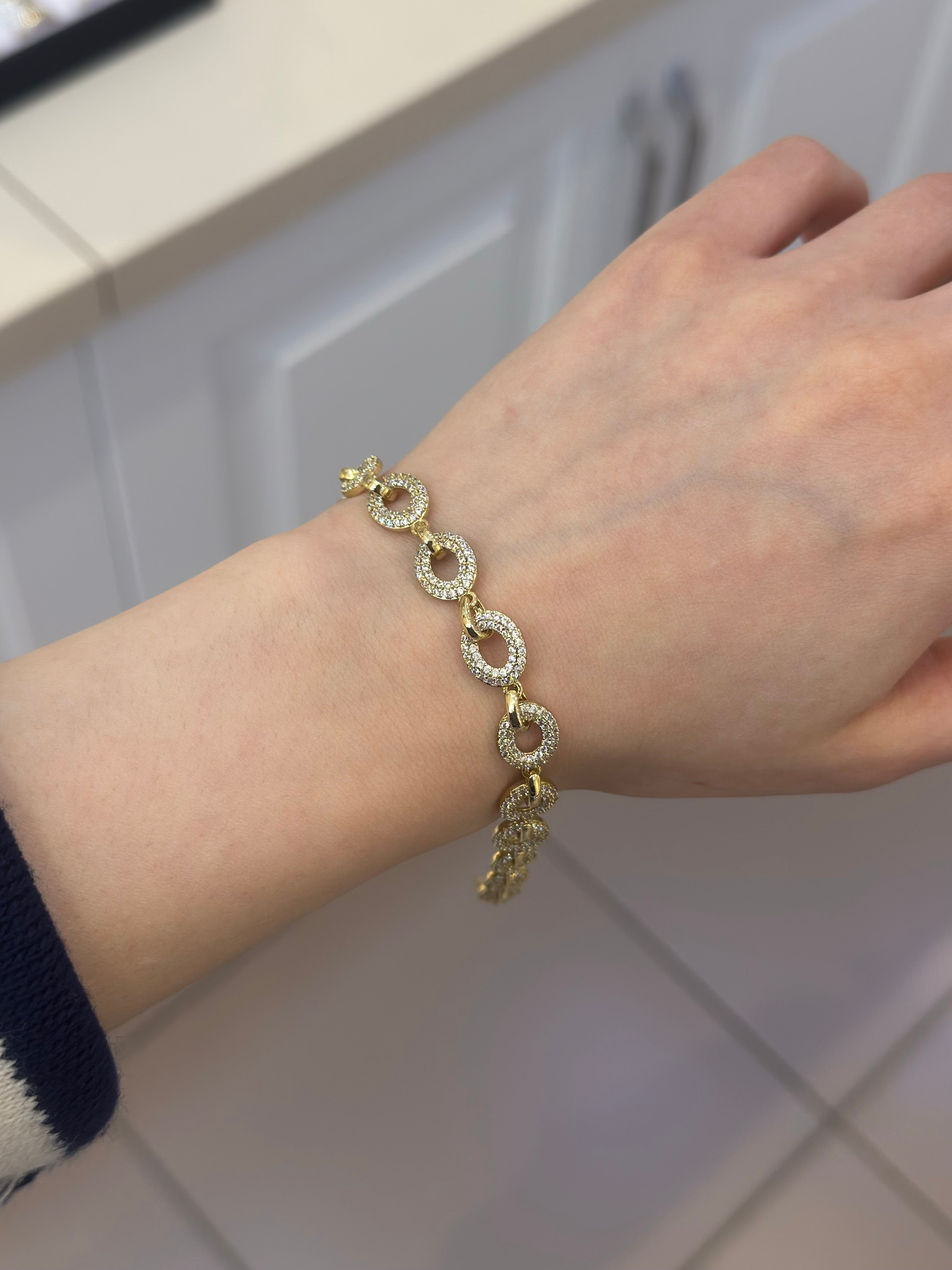 14K Xuping Oval Taşlı Bileklik
