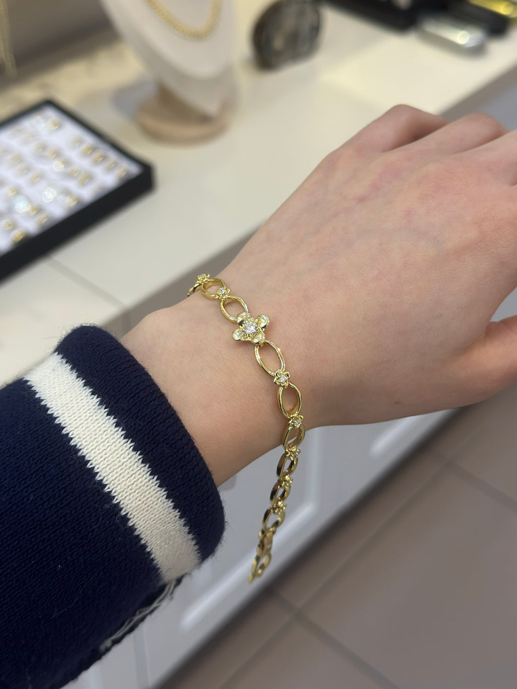 14K Xuping Çiçek Model Bileklik