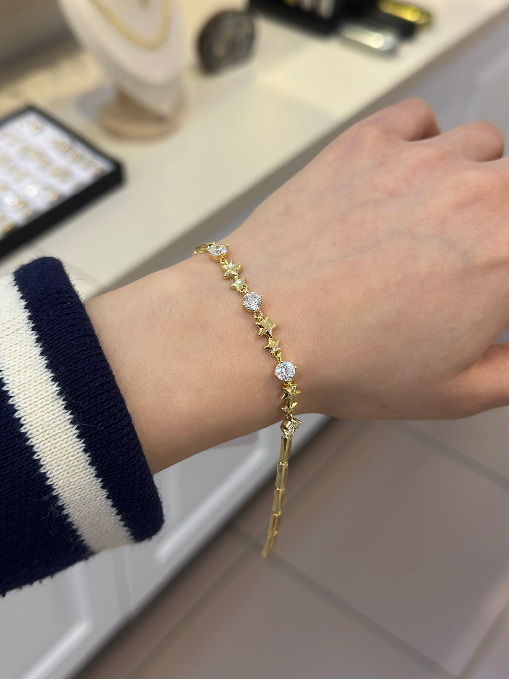 14K Xuping Yıldız & Taş Model Bileklik