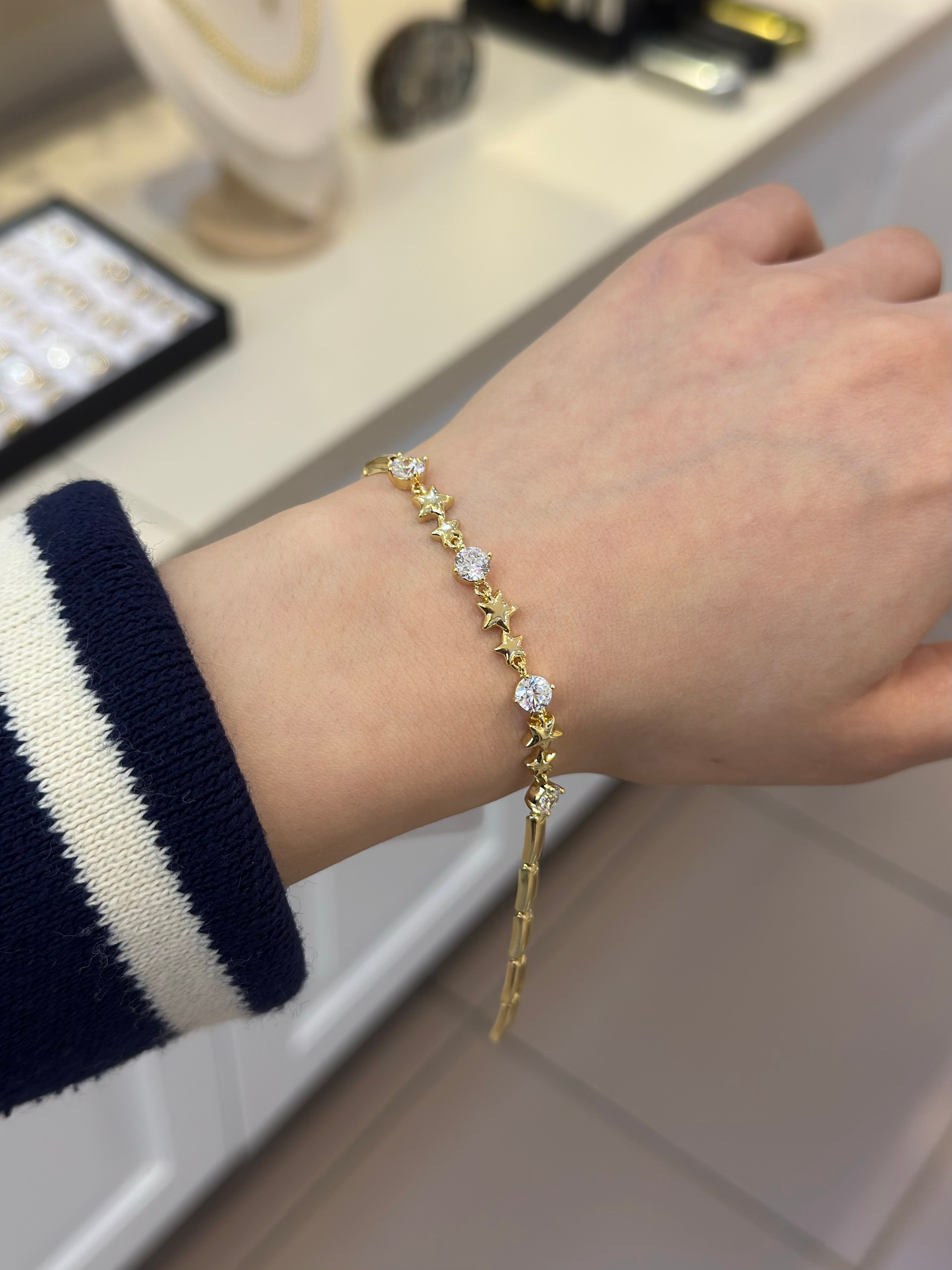 14K Xuping Yıldız & Taş Model Bileklik