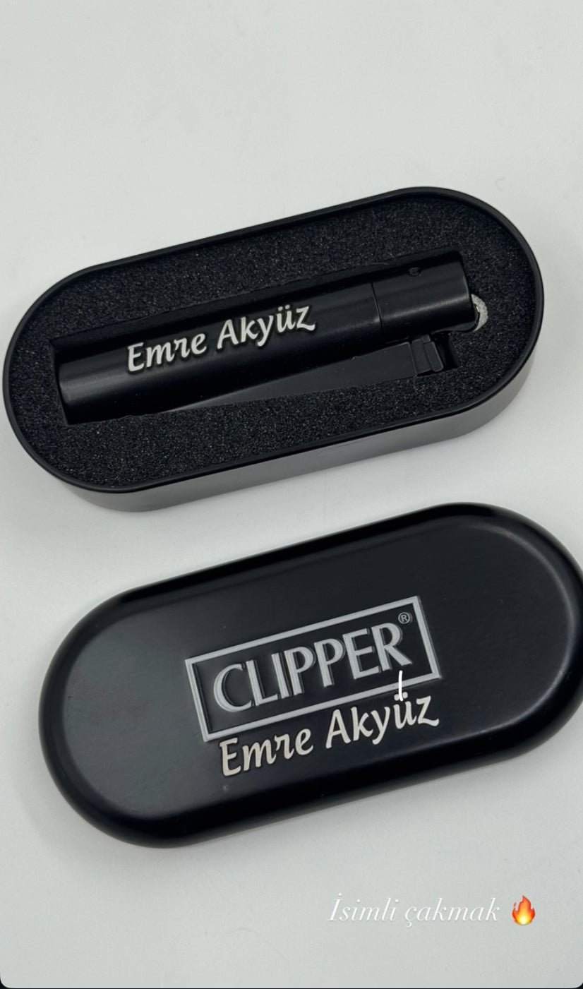 İsim Yazılabilir Orjinal Clipper Metal Çakmak