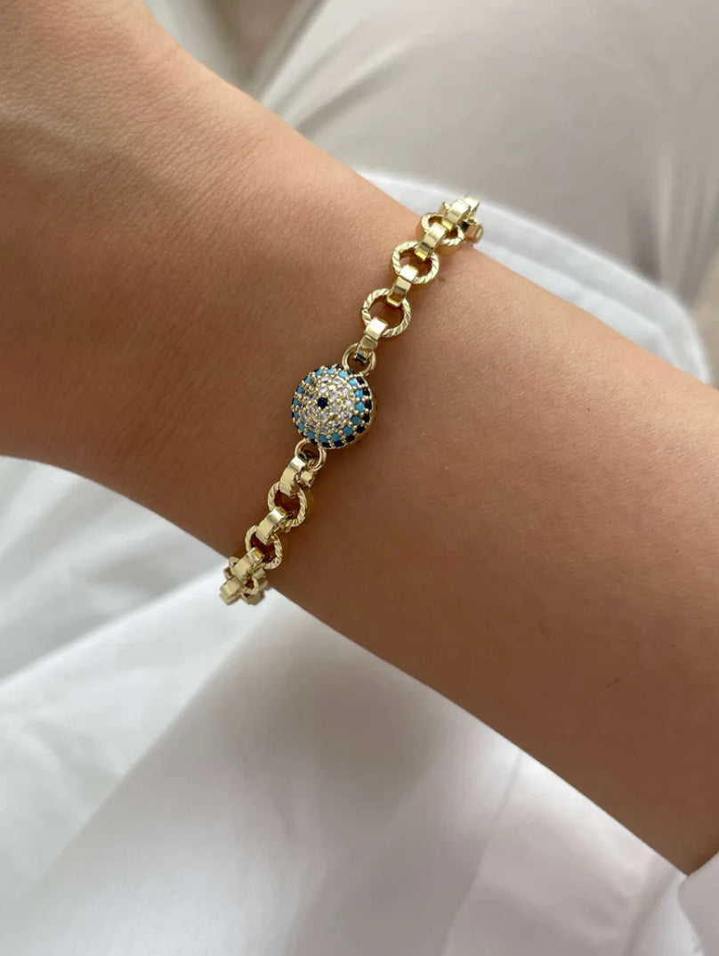14K Xuping Nazar Boncuklu Bileklik