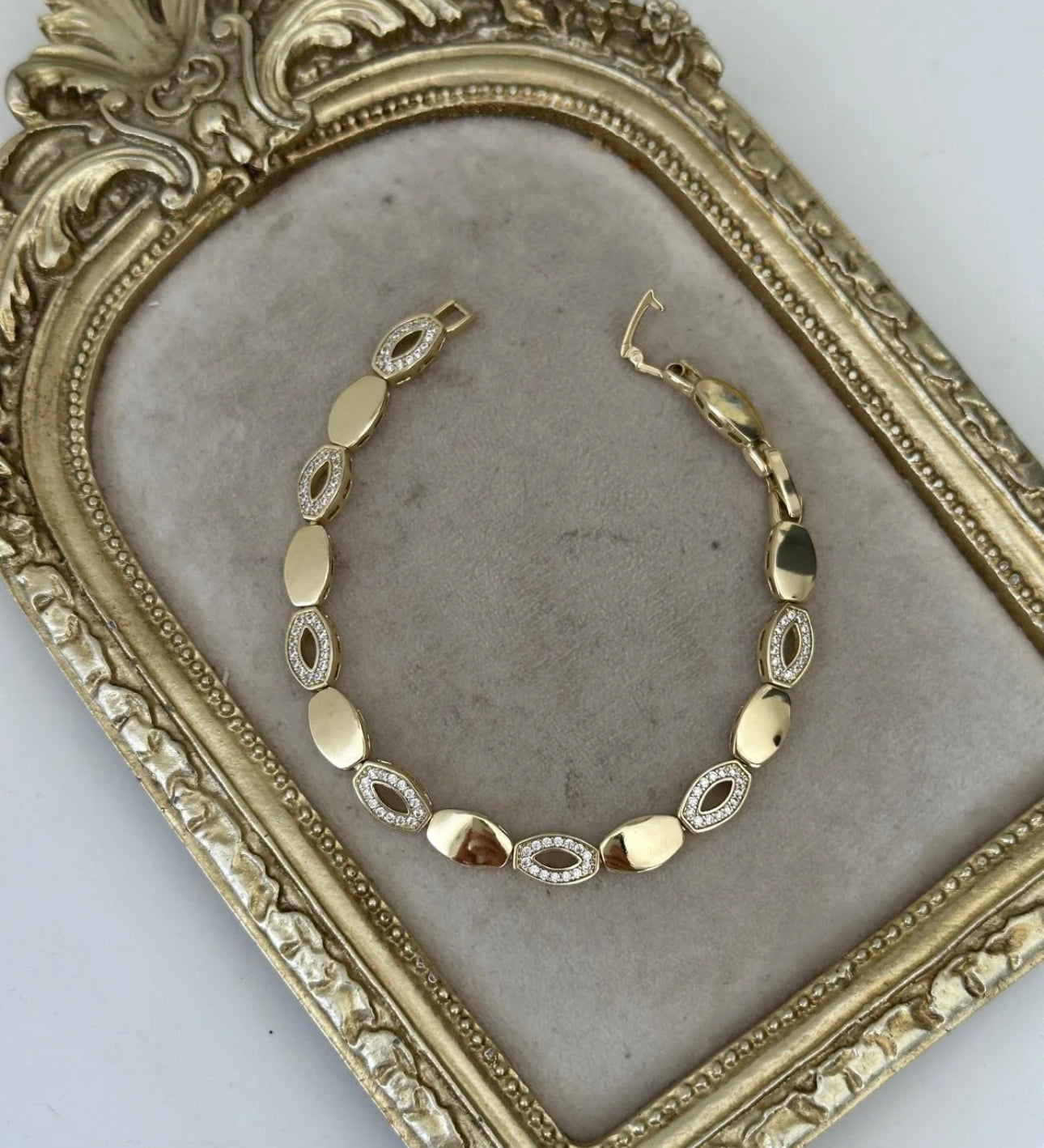 14K Xuping Oval Bakla Kesim Bileklik