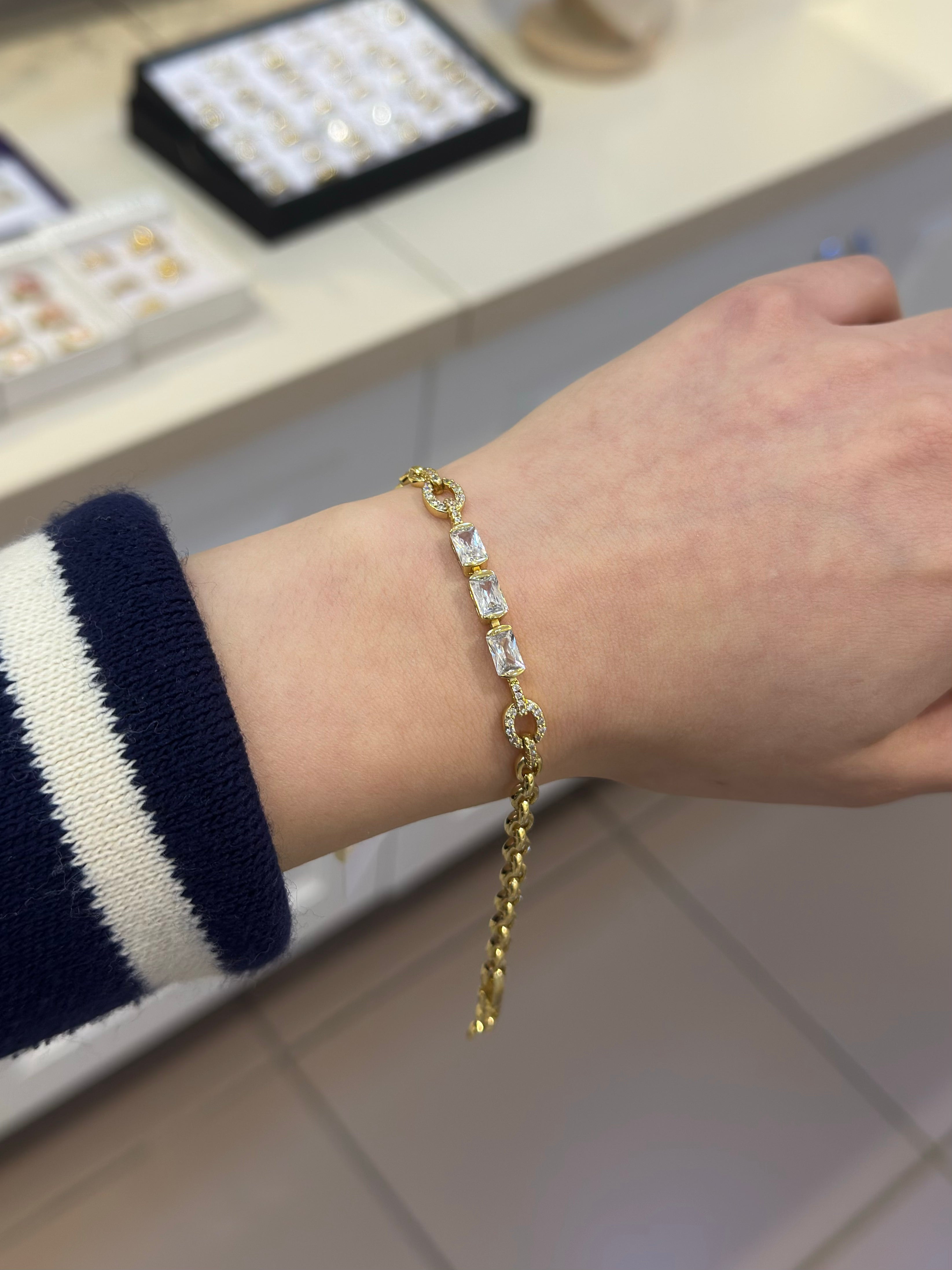 14K Xuping Sıralı Taş Bileklik