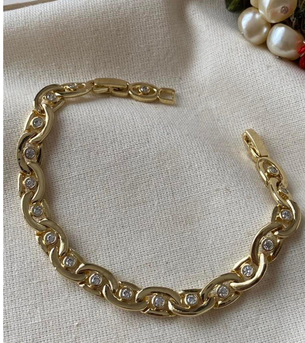 14K Xuping Taşlı İç içe Geçmeli Bileklik