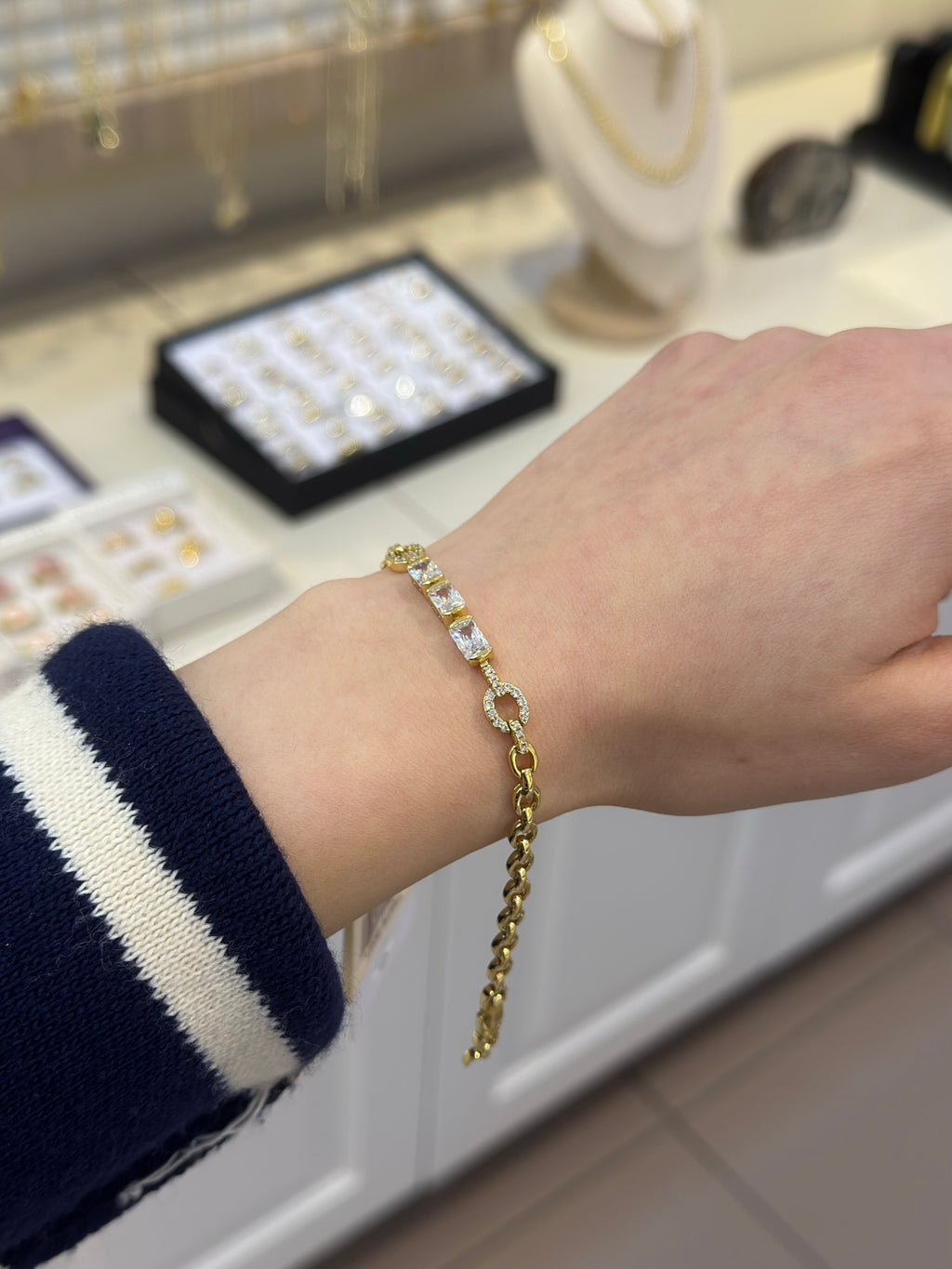 14K Xuping Sıralı Taş Bileklik