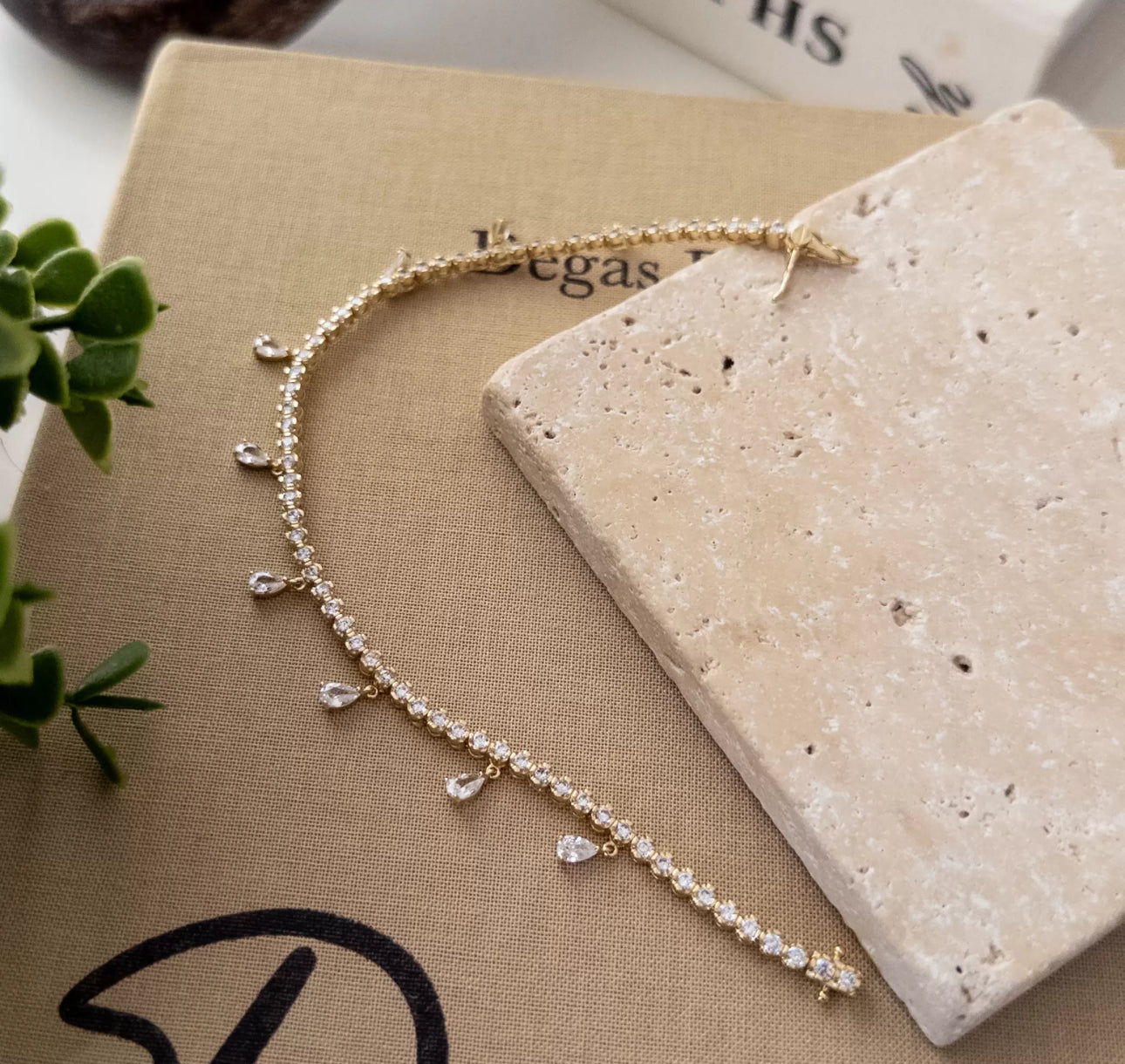 14K Xuping Sallantılı Zirkon Taş Bileklik