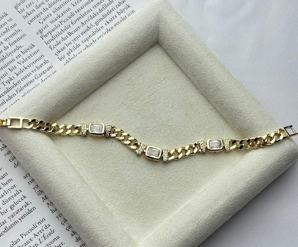 14K Xuping Baget Taş Bileklik